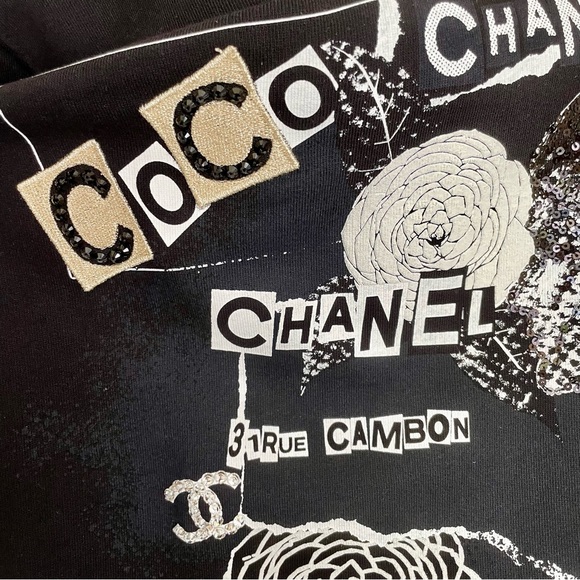 CHANEL 20P Coco Signature Camellia Sweatshirt L - Picture 5 of 12
